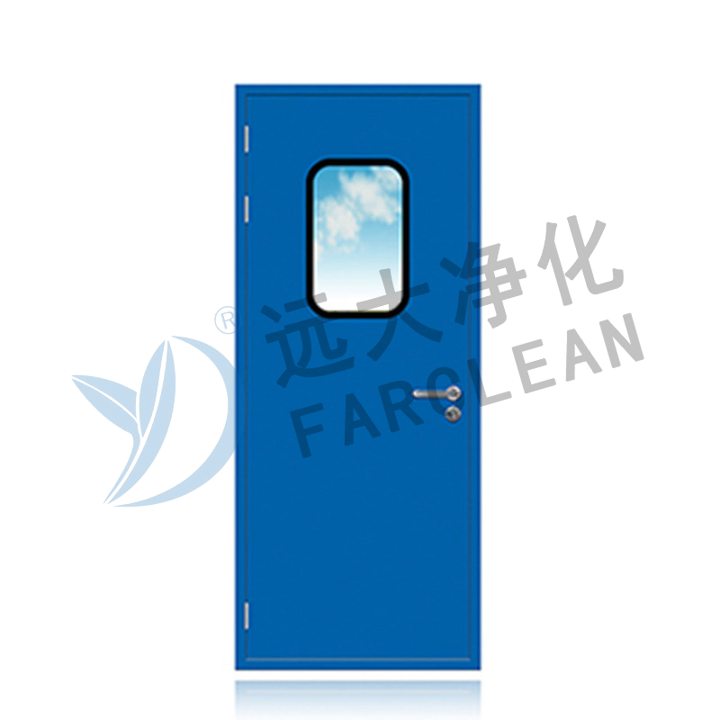 Porte simple en acier faite à la main pour salle blanche