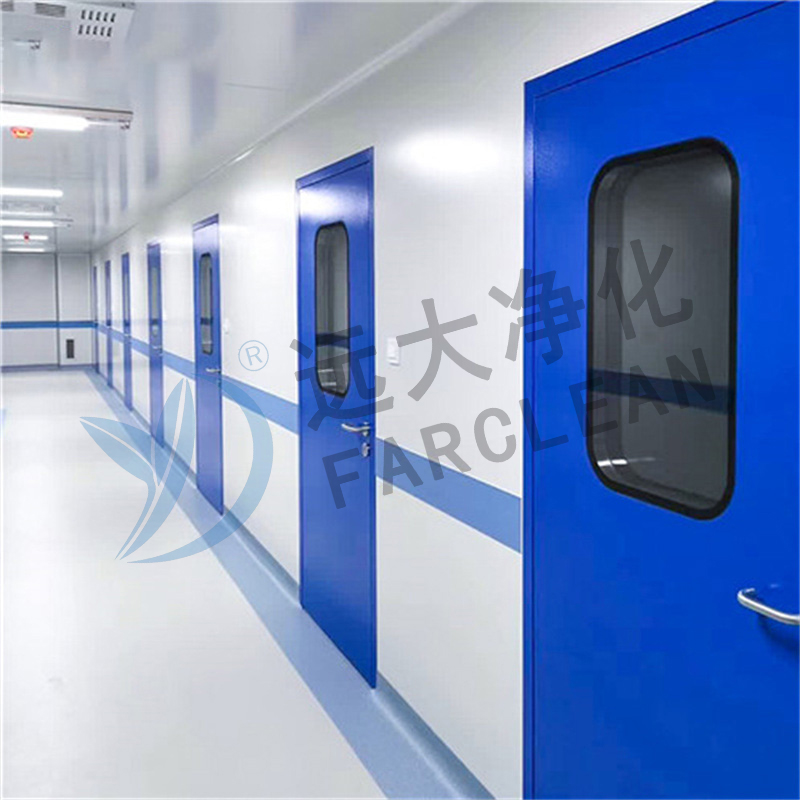 Porte simple de salle blanche de quille en acier léger